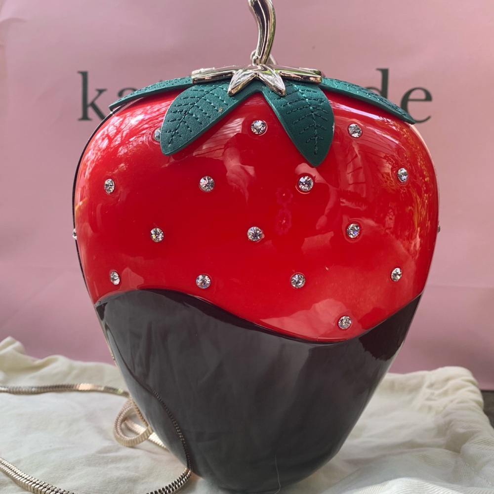 Kate Spade Novelty Strawberry Clutch Shoulder Bag - Picture 1 of 8